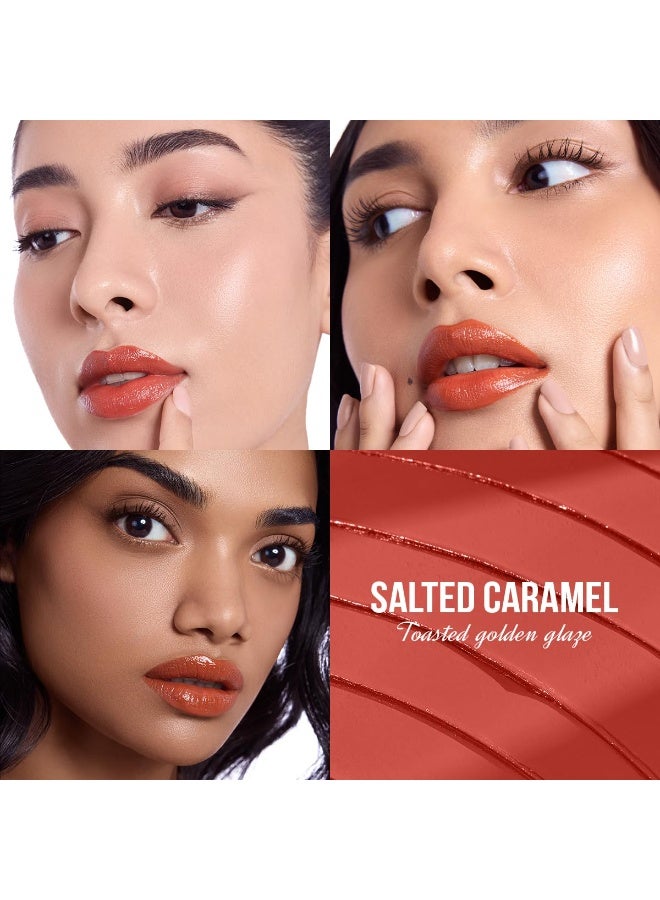 Staze 9to9 Y.U.M.M.Y Lip Gloss Balm | Intense High-Shine Gloss Finish | With SPF 15 | Lightweight | 01 Salted Caramel | 2g - Image 3